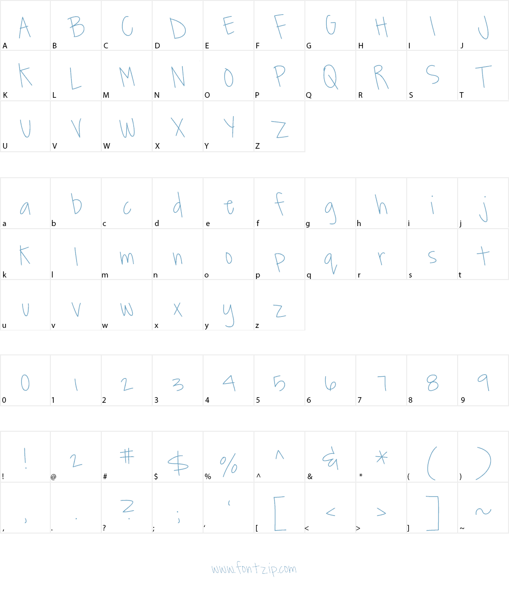 MTF JanaG Font Character